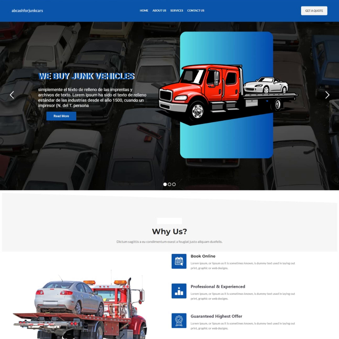 Example of Word Press Cms Website